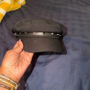 Black Studded Cap